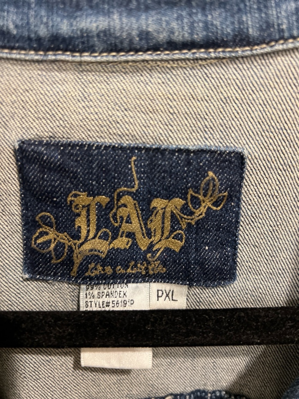 Live a Little (LAL) Classic Blue Stretch Denim Petite Jacket - PXL - Picture 2 of 10